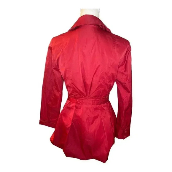 Cynthia Rowley Women’s Small Red Pleated Hidden Button Down‎ Pleated Jacket - Picture 3 of 5